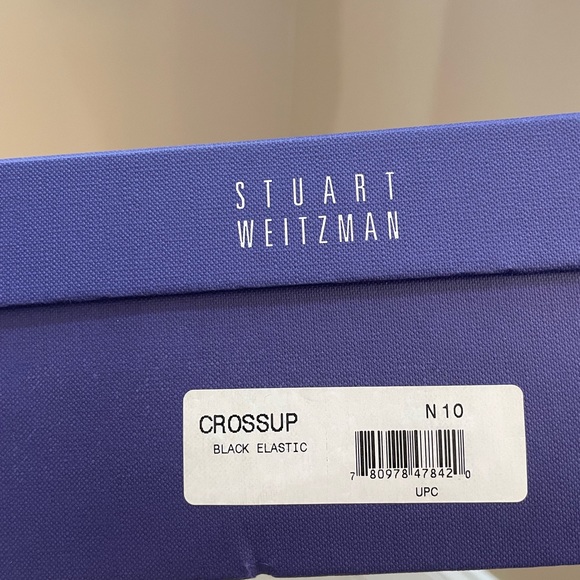 Stuart Weitzman Crossup Black Elastic- Narrow Width - Picture 5 of 7